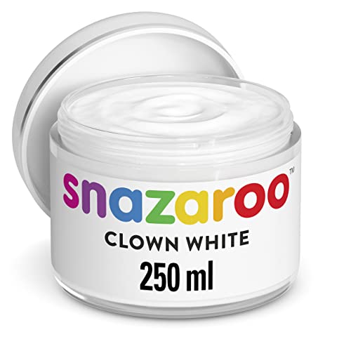 Snazaroo- Pintura facial blanco payaso, Color, 250 ml (Colart 1198210)