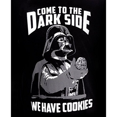 Star Wars - Camiseta, Talla M, diseño con inscripción «Come To The Dark Side, We Have Cookies»