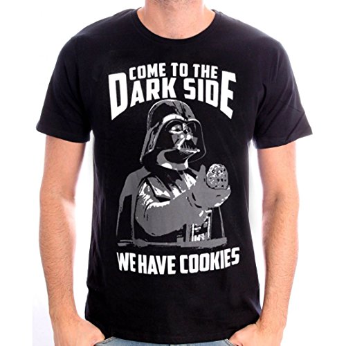 Star Wars - Camiseta, Talla M, diseño con inscripción «Come To The Dark Side, We Have Cookies»