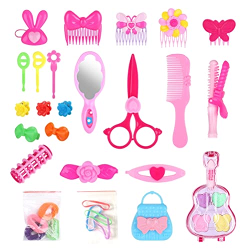 Stylebest 25 Uds muñecas de Maquillaje de peluquería Modelo de Peinado de Cabeza de muñeca Juego de Juguetes Accesorios para el Cabello Juego para niñas niños