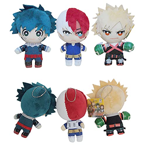 \t My Hero Academia Peluches Figura Juguetes Deku Katsuki Bakugo Todoroki 15CM Figura de Peluche MHA Colecciones Muñeca Regalo para Niños 3PCS-15CM