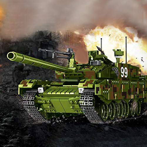 TASS Technic Type 99 Tanque Modular 1600pcs WW2 Military Series armas de combate chinas Modelo Compatible con Lego Technic