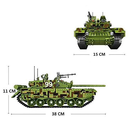 TASS Technic Type 99 Tanque Modular 1600pcs WW2 Military Series armas de combate chinas Modelo Compatible con Lego Technic