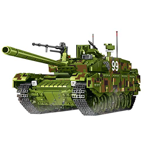 TASS Technic Type 99 Tanque Modular 1600pcs WW2 Military Series armas de combate chinas Modelo Compatible con Lego Technic