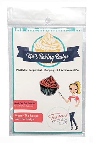 Tessa's Kitchen Club Kids 's Baking Badge Collectible Pin Collection, tarjeta de receta