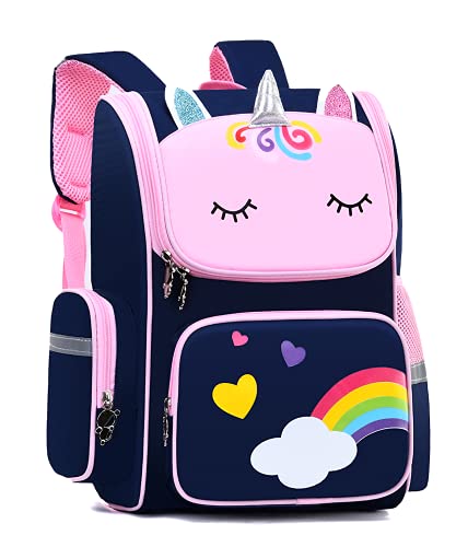 TiannaKitten Mochila escolar para niñas escuela de Elmentary ligera para niños Bolsa para niños impermeable Bolsa para libros de moda Mochila simpática Adolescentes Mochila para estudiantes duradera