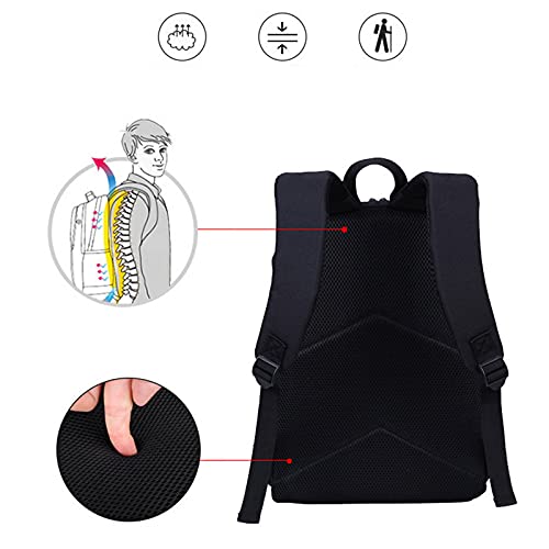 Tongyundacheng Juego de 3 piezas My Hero Academia Mochila 3D Impreso Moda Anime Cartoon School Bag Suit Incluye Mochila Bolsa de Hombro Estuche de lápices para Estudiantes Viajes Camping