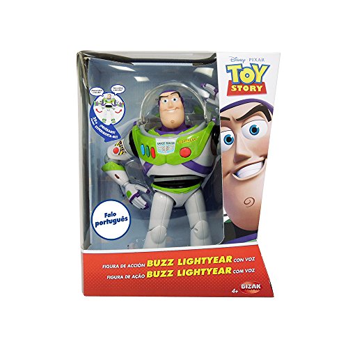 Toy Story - Figura de Buzz Lightyear, articulada con voz en portugués (Bizak, 61234072)