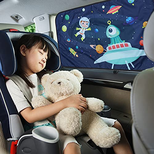 TOYANDONA Cortina de Sol para Coche para Ventana Lateral Protector de Sombrilla para Bebés Niños Protege del Brillo del Sol Bloques de Calor Rayos UV Deslumbrante Interior del Coche