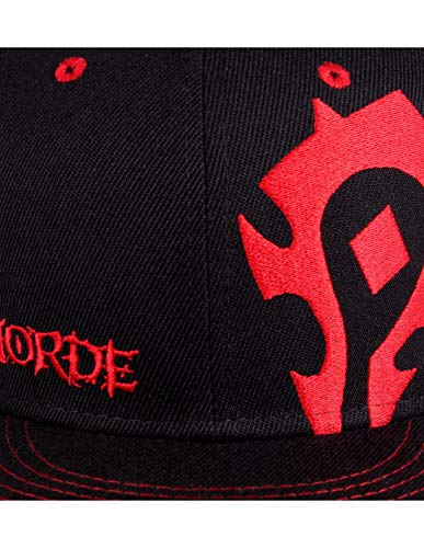 World of Warcraft Horda logotipo del casquillo del Snapback gorra de béisbol roja negro