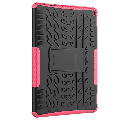 YANTAIAN Accesorios de tabletas para Amazon Fire HD 10 2021 Textura de neumáticos TPU + PC Funda Protectora con Titular