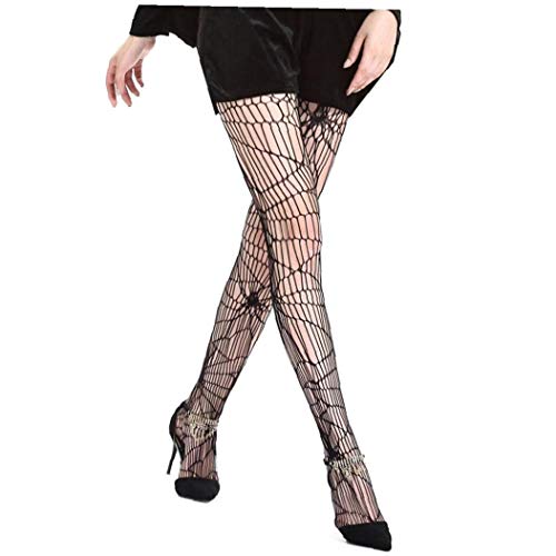 1 Par De Recuerdos De Halloween Del Web De Araña Neto Panti Medias Para Halloween Traje Adulto Femenino Calcetería