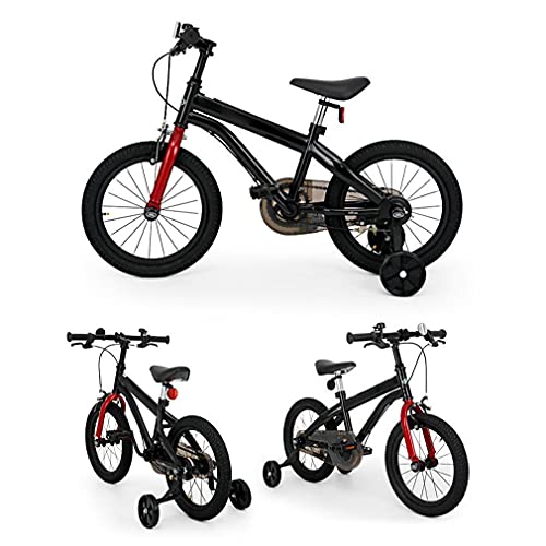 14/16 Pulgadas Bici Infantiles Bicicleta para NiñOs con Ruedas Auxiliares Asiento De Espuma Ajustable Frenos Dobles NeumáTicos De Goma Adecuado para NiñOs Y NiñAs De 3 A 9 AñOs