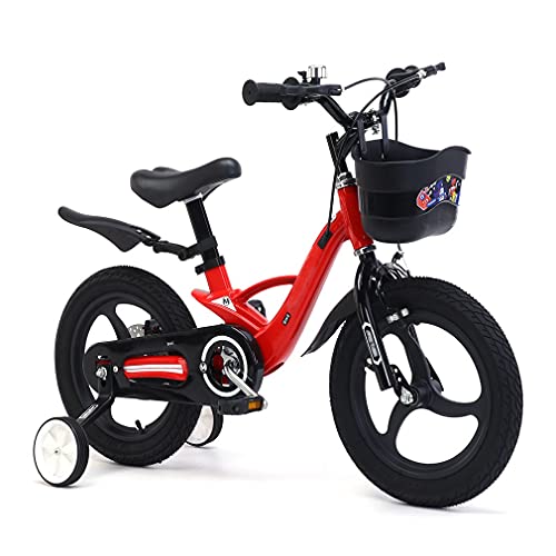 16 Pulgadas Bici Infantiles Bicicleta NiñOs Una Rueda AleacióN De Magnesio, Altura del SillíN Ajustable, Freno De Disco De La Rueda Trasera, Adecuado para NiñOs De 6~10 AñOs