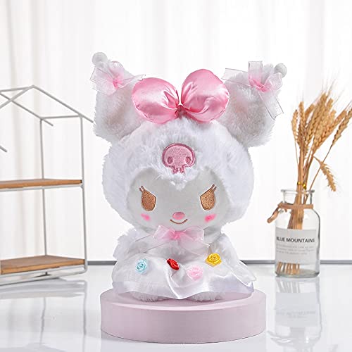 20 cm Kuromi Pure White Peluche Original Ani-Me Sa-Nrio Melody Cinnamorol Blanco Princess Dress Peluche Muñeca Niña Niña Regalo