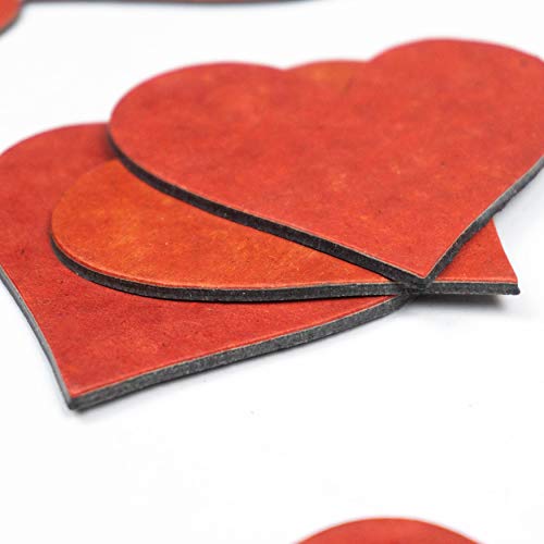 20 Corazones rojos de cartón grueso, 8x8 cm, para decorar álbumes, bodas, fiestas, detalle San Valentín, manualidades