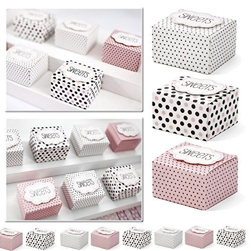 30 x cajas de regalo multicolor con texto – Sweets – como regalo para invitados o regalo ocasional –Kleenes Traumhandel®