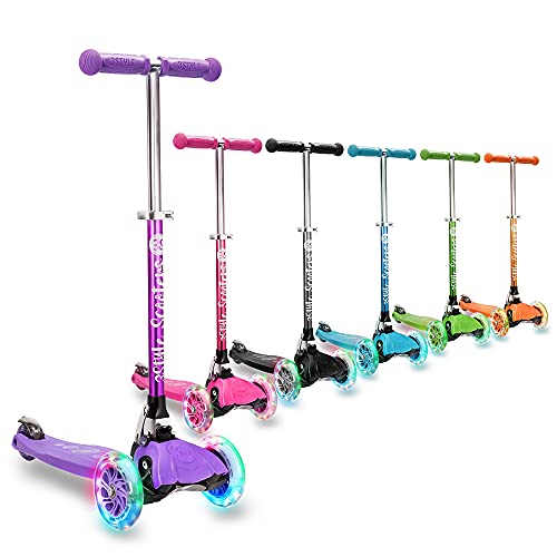 3StyleScooters® RGS-1 Patinete de Tres Ruedas para Niños Pequeños Niños de 3 Años o Más - con Luces LED en Las Ruedas - Diseño Plegable