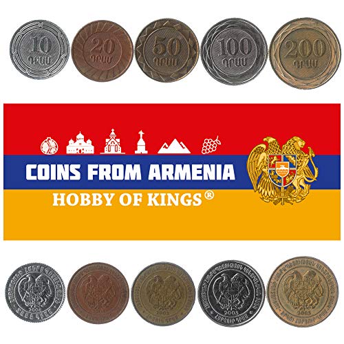 5 Monedas Diferentes - Moneda Extranjera Armenia Antigua Y Coleccionable para Coleccionar Libros - Conjuntos Únicos De Dinero Mundial - Regalos para Coleccionistas