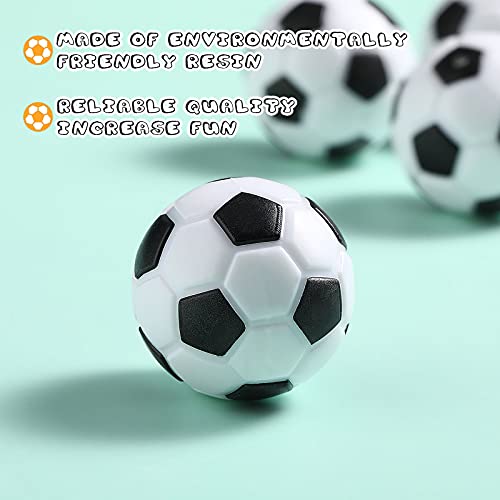 6 Pelotas de Futbolín, Bolas de Repuesto de Mini Futbolín de 28 mm, Fútbol de Mesa Blanco y Negro Futbolín de Repuesto Pequeño para Suministros de Juego de Mesa Adultos