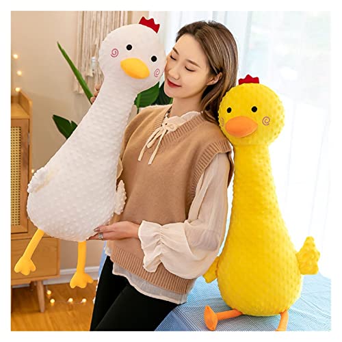 70 cm / 90 cm Kawaii Doudou Pollo Pollo Pollo de Peluche Almohada Lindo Pequeño Yellow Doll Juguetes Juguetes Blanco Blanco Dibujos Animados Muñeca Calmante Pingüino (Color : Yellow, Height : 90Cm)