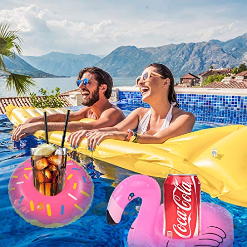 9 Piezas Posavasos Piscina Hinchable Hanel-Posavasos flotantes, Soportes para Bebidas para Piscina Inflable Bebida Titular Titulares Piscina para Verano De Fiesta En La Piscina De Agua Diversión