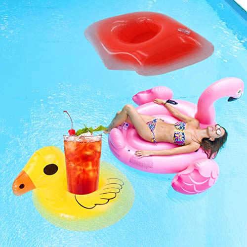 9 Piezas Posavasos Piscina Hinchable Hanel-Posavasos flotantes, Soportes para Bebidas para Piscina Inflable Bebida Titular Titulares Piscina para Verano De Fiesta En La Piscina De Agua Diversión