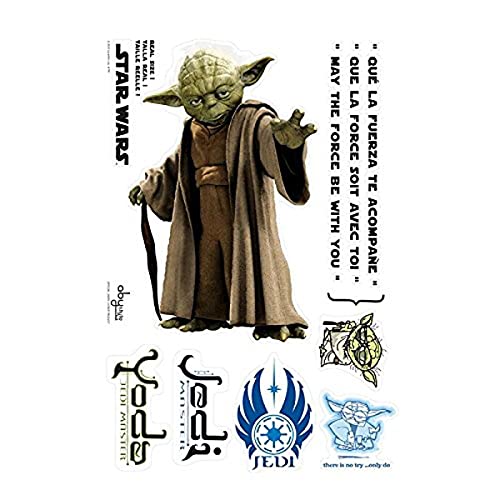 ABYstyle ABYDCO113_B - Adhesivo Decorativo de Vinilo para Pared, Figura de Yoda a tamaño Real (66 x 42 cm)