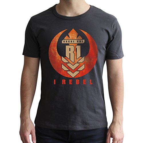 ABYstyle - Star Wars - Camiseta - I Rebel - Hombre - Gris Oscuro (XL)