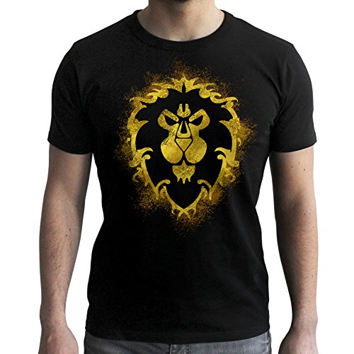 ABYstyle – World of Warcraft – Camiseta – Alianza – Hombres – Negro (XXL)