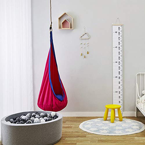 AIBAB Hamaca Mecedora para Niños Asiento Basculante Incluyendo Columpios Y Cojines. Columpio Infantil De Recreo para Interior Decoracion De Habitaciones Parque De Atracciones Purple