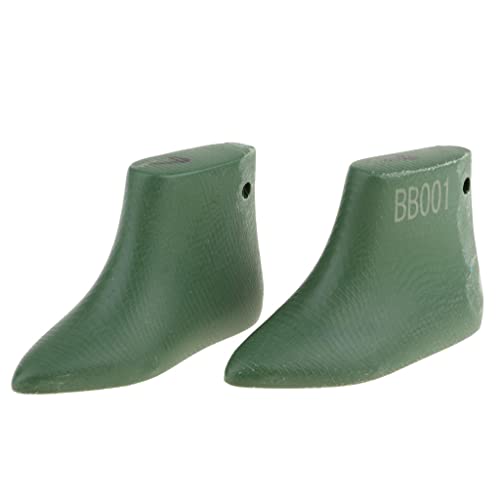 Almencla Zapatos de Plástico Verde Duran Molde de Forma de Zapatos para Accesorios de Traje de Muñeca BJD 1/3