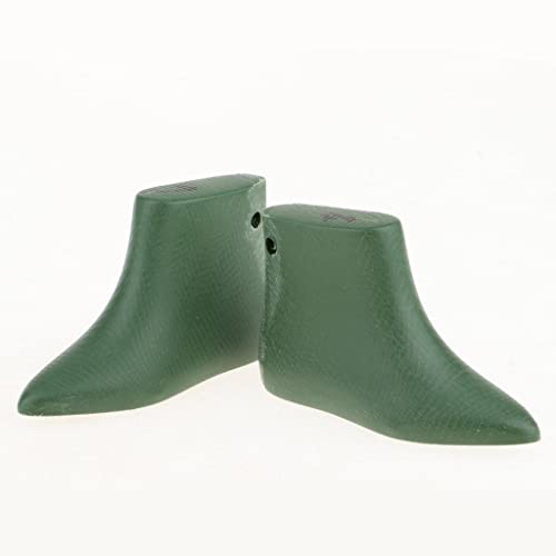 Almencla Zapatos de Plástico Verde Duran Molde de Forma de Zapatos para Accesorios de Traje de Muñeca BJD 1/3