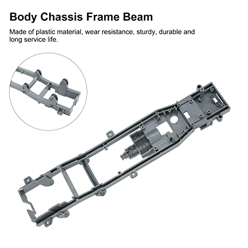 Alomejor Chasis de Coche de Camión RC, Chasis de Plástico para WPL D12 Simulación RC Coche Piezas de Bricolaje Accesorios