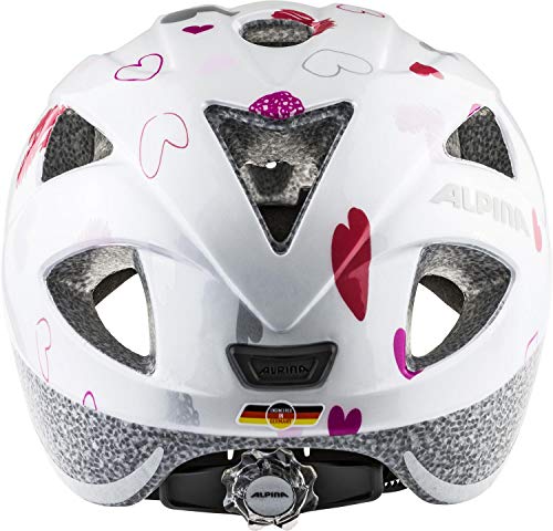 Alpina Ximo Casco de Bicicleta, Niñas, Blanco (White Hearts), 45-49