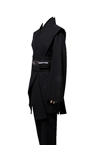 Anakin Skywalker Disfraz Jedi Cosplay Disfraces para adultos Hombre Negro XXXL