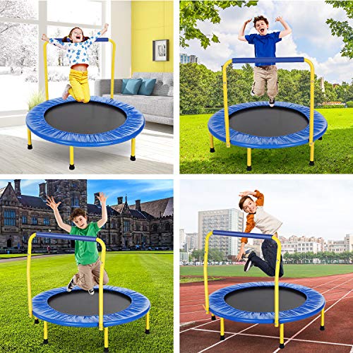 ANCHEER Mini Trampolín para Niños con asa, Pequeño Ejercicio y Gimnasio Trampolín para Bebé/Niño, Trampolines en Interiores y Exteriores