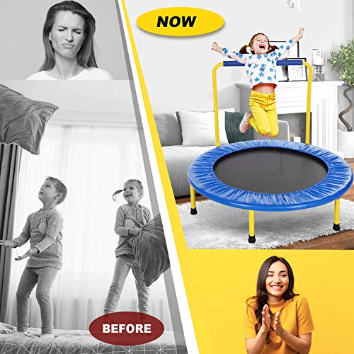 ANCHEER Mini Trampolín para Niños con asa, Pequeño Ejercicio y Gimnasio Trampolín para Bebé/Niño, Trampolines en Interiores y Exteriores