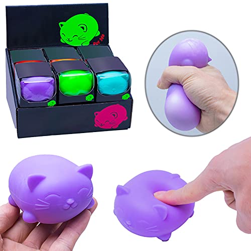 Animal Stress Ball, Juguetes Antiestrés Decompression Toy, Juguetes Kawaii Gato Lindo Mini Bolas de Estrés Bola Juguetes Regalos para Niños Adultos