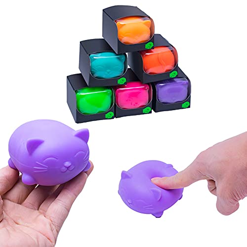 Animal Stress Ball, Juguetes Antiestrés Decompression Toy, Juguetes Kawaii Gato Lindo Mini Bolas de Estrés Bola Juguetes Regalos para Niños Adultos