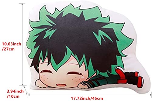 Anime Plush My Hero Academia Deku Plushie Almohada MHA Eijirou Plushies Almohadas Muñeca Juguete Cojín Decoración del hogar (Deku, L)