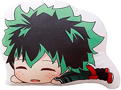 Anime Plush My Hero Academia Deku Plushie Almohada MHA Eijirou Plushies Almohadas Muñeca Juguete Cojín Decoración del hogar (Deku, L)