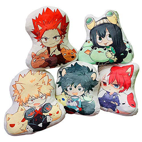 Anjinguang My Hero Academia Almohada Muñeca Juguetes de peluche Bakugou Katsuki Todoroki Shoto Midoriya Izuku Boku Cojín de peluche suave lindo regalo de anime