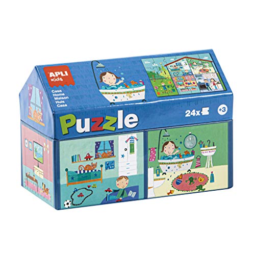 APLI Kids - Casa Puzle Casita, 24 Piezas, Multicolor, 17351