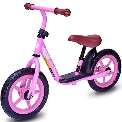 Apollo Aviator Bicicleta sin Pedales de 12 Pulgadas – Bici sin Pedales – Bicicleta de Equilibrio para Niñas y Niños – Bicicleta de Aprendizaje para Niños Pequeños