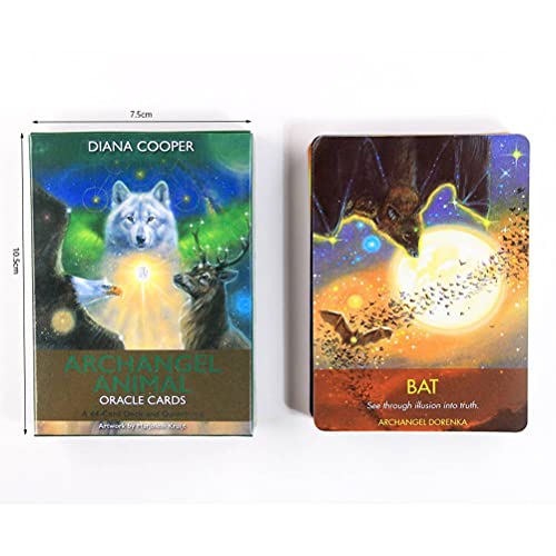 Arcángel Animal Oracle Tarjetas Tablero Tablero Tablero Deck Juegos Tarot Cards Adivination Fate Tarjeta Tarjeta Tarjeta de Vacaciones Familia Familia Regalo