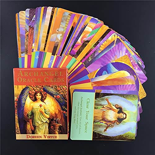 Arcángel Oracle Tarjetas Tablero Tablero Deck Games Tarot Cards Divination Fate Tarjeta de Juego Familia Familia Regalo,with Bag,Standard