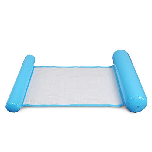 ArKone Inflable Flotante Cama Agua Hamaca Lounge Silla Cómoda Flotante Piscina Playa Flotador para Adultos - Amarillo, 130cm x 70cm