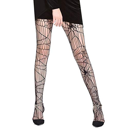 Asien 1 par de recuerdos de Halloween del Web de araña Net Pantyhose medias para mujeres adultos traje de Halloween calcetería