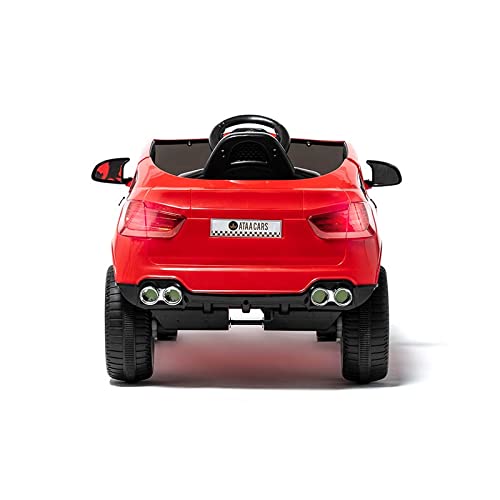 ATAA Boss 12v - Rojo -Coche eléctrico para niños Boss de 12V con potentes Motores de 38W y Mando para Padres